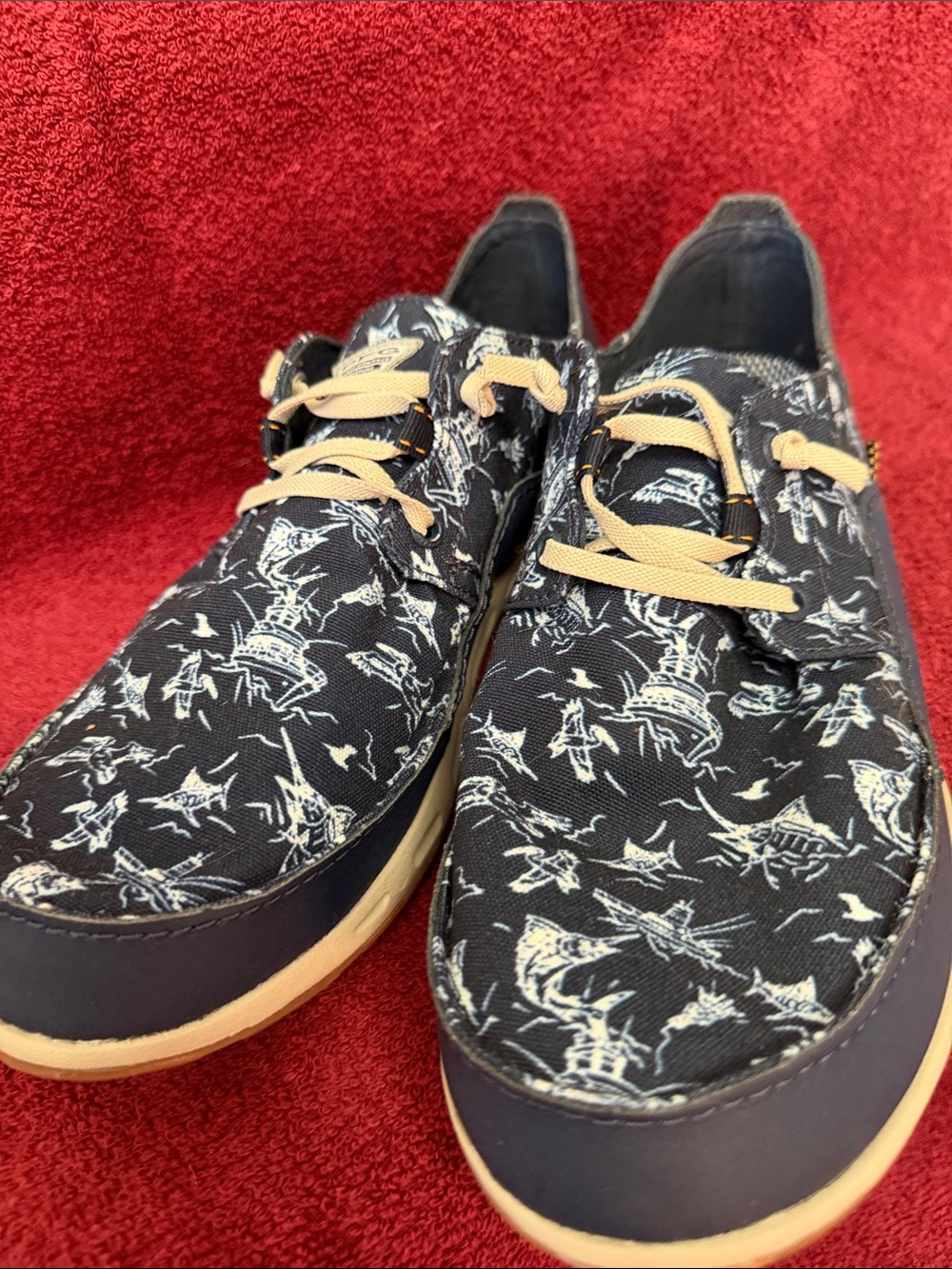 Columbia Navy and Tan Men’s Boat Shoes